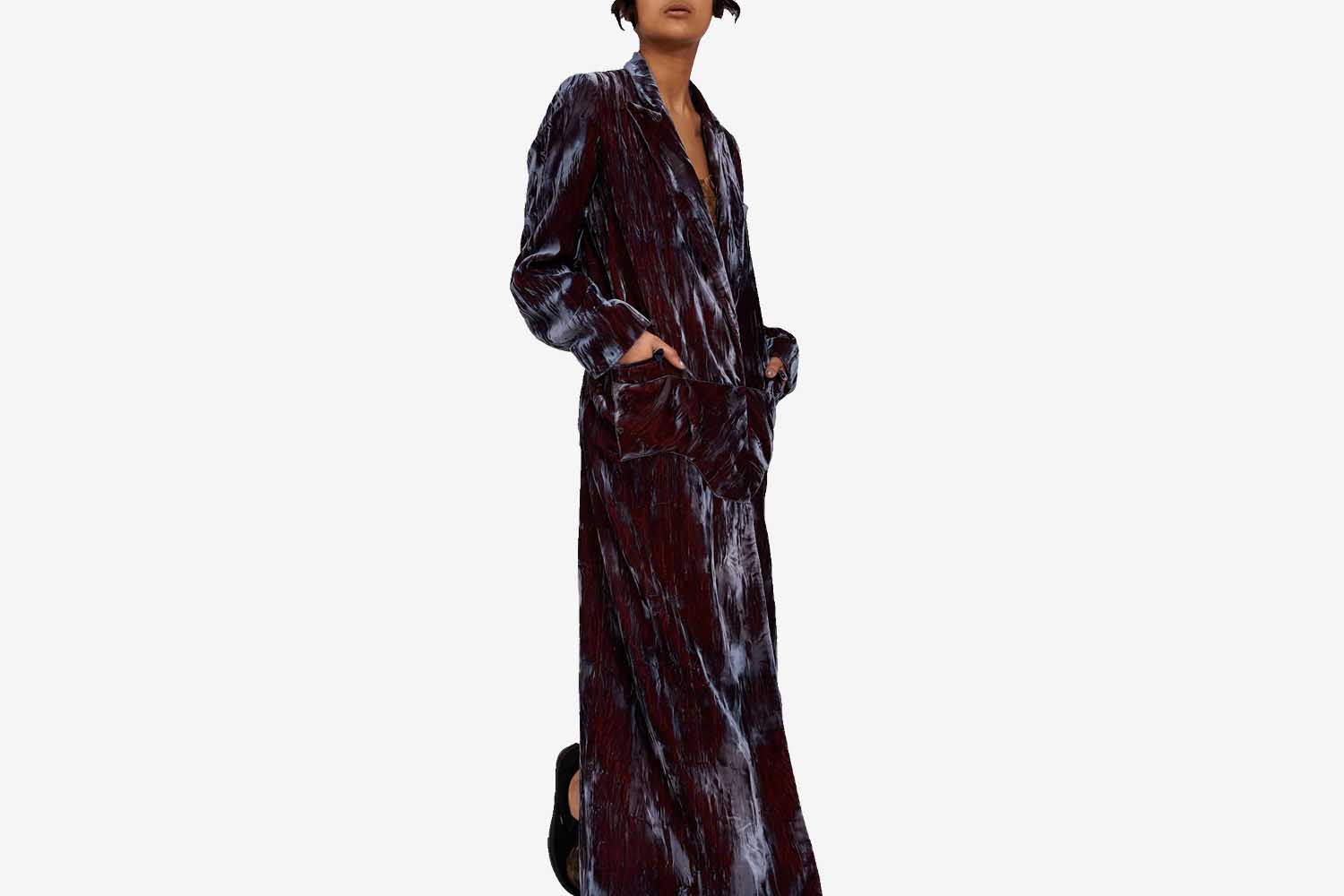 Collina Strada Smokey Velvet Wolverine Coat