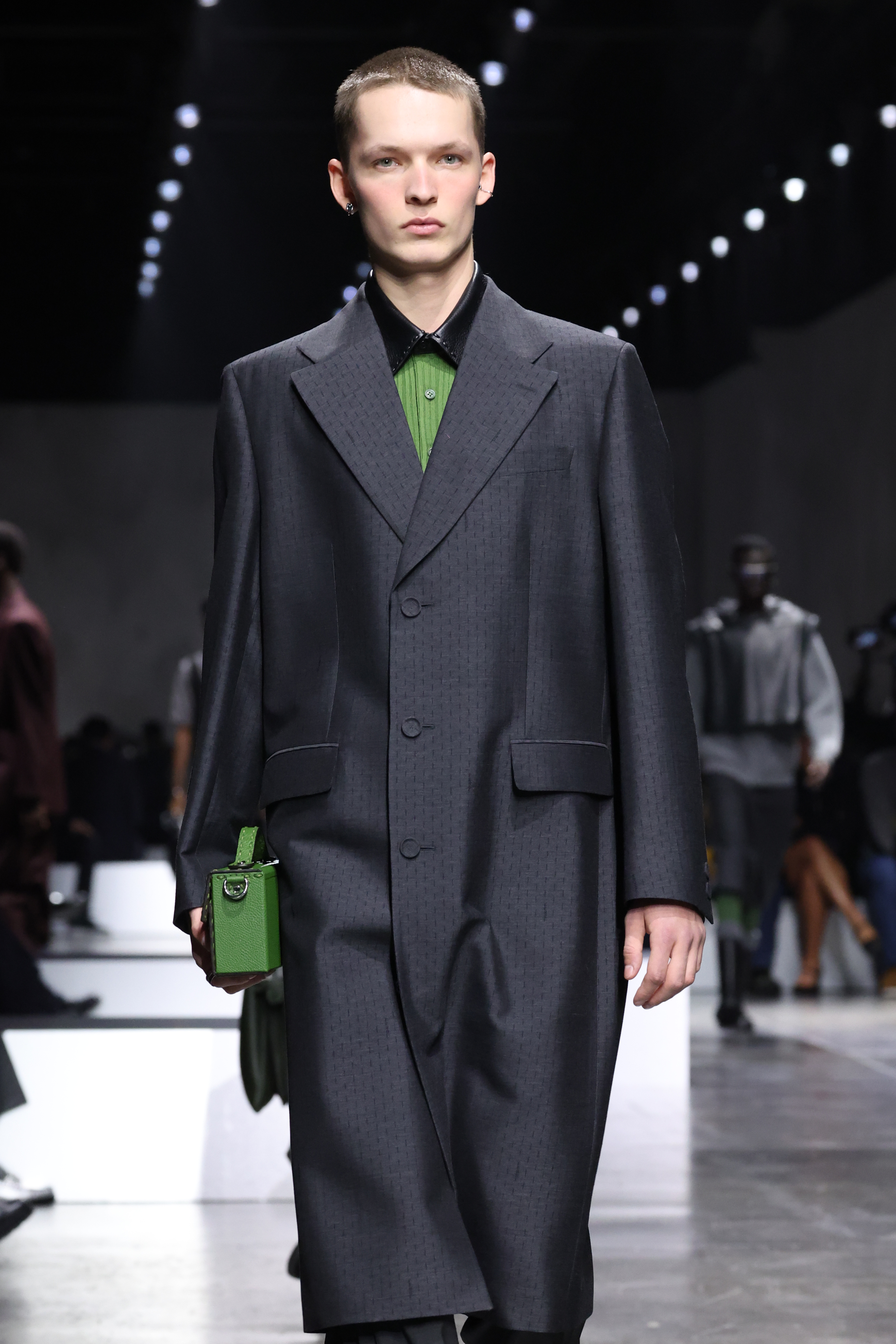 A model walks the runway at the Fendi fashion show during the Milan Menswear Fall/Winter 2024-2025 
