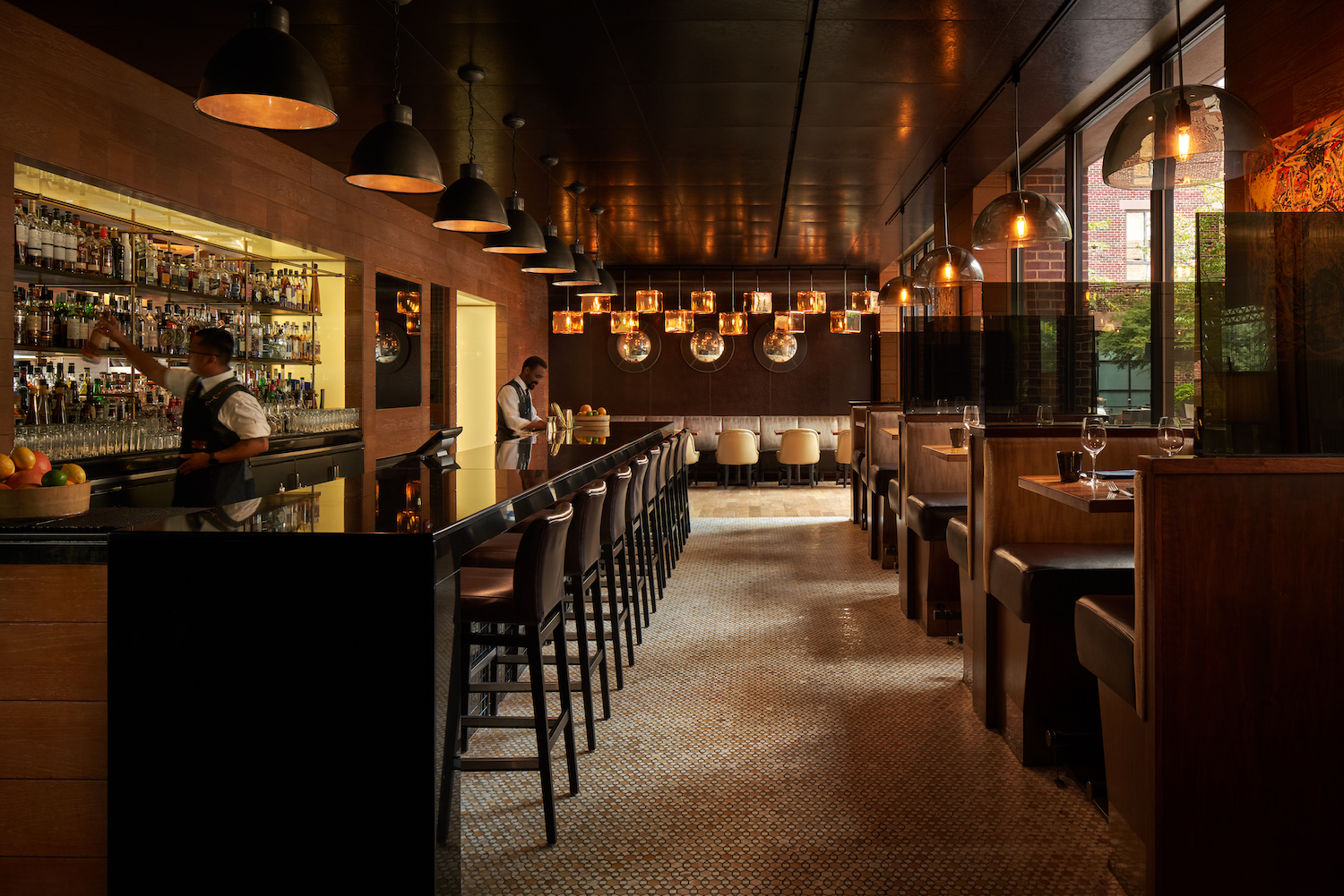 Interior of Four Seasons DC Bourbon Steak Bar