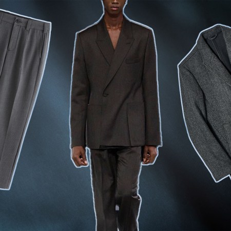 a collage of grey items on a black background