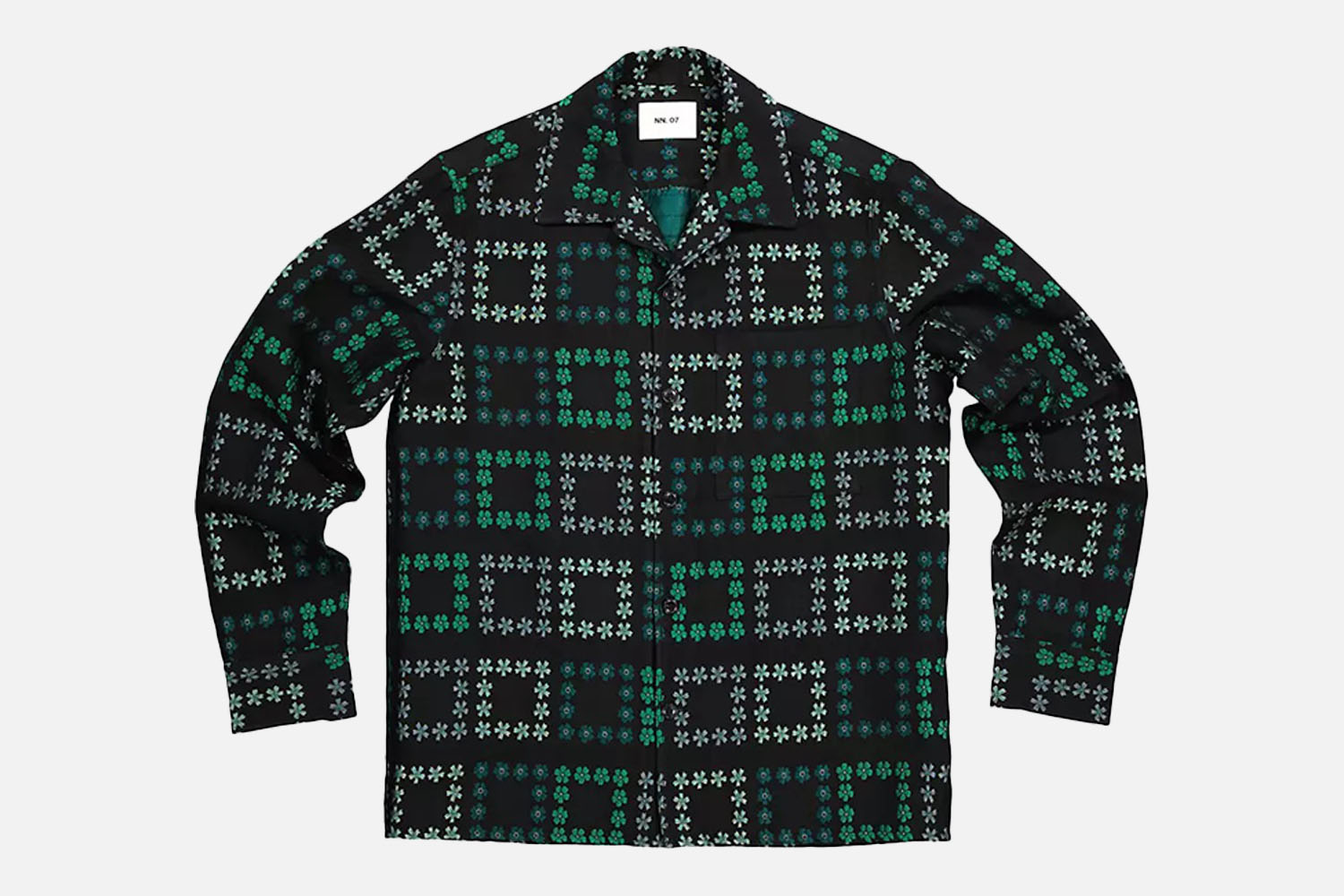 NN07 Julio Jacquard Floral Overshirt