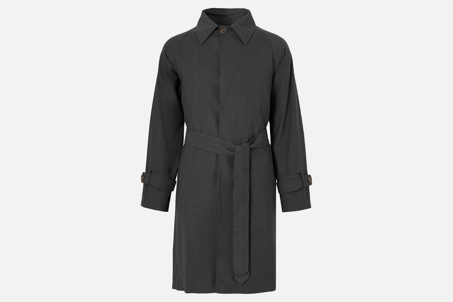 Stòffa Belted Wool Trench Coat