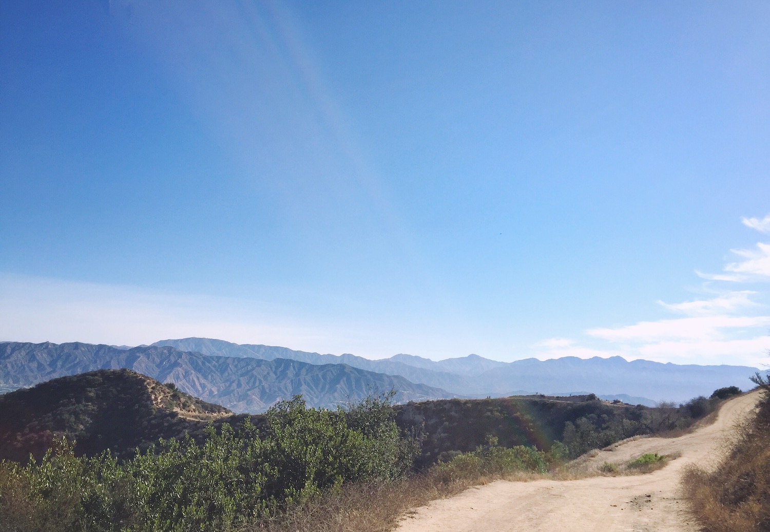 View of mountains and skyline from Stough Canyon Nature Center