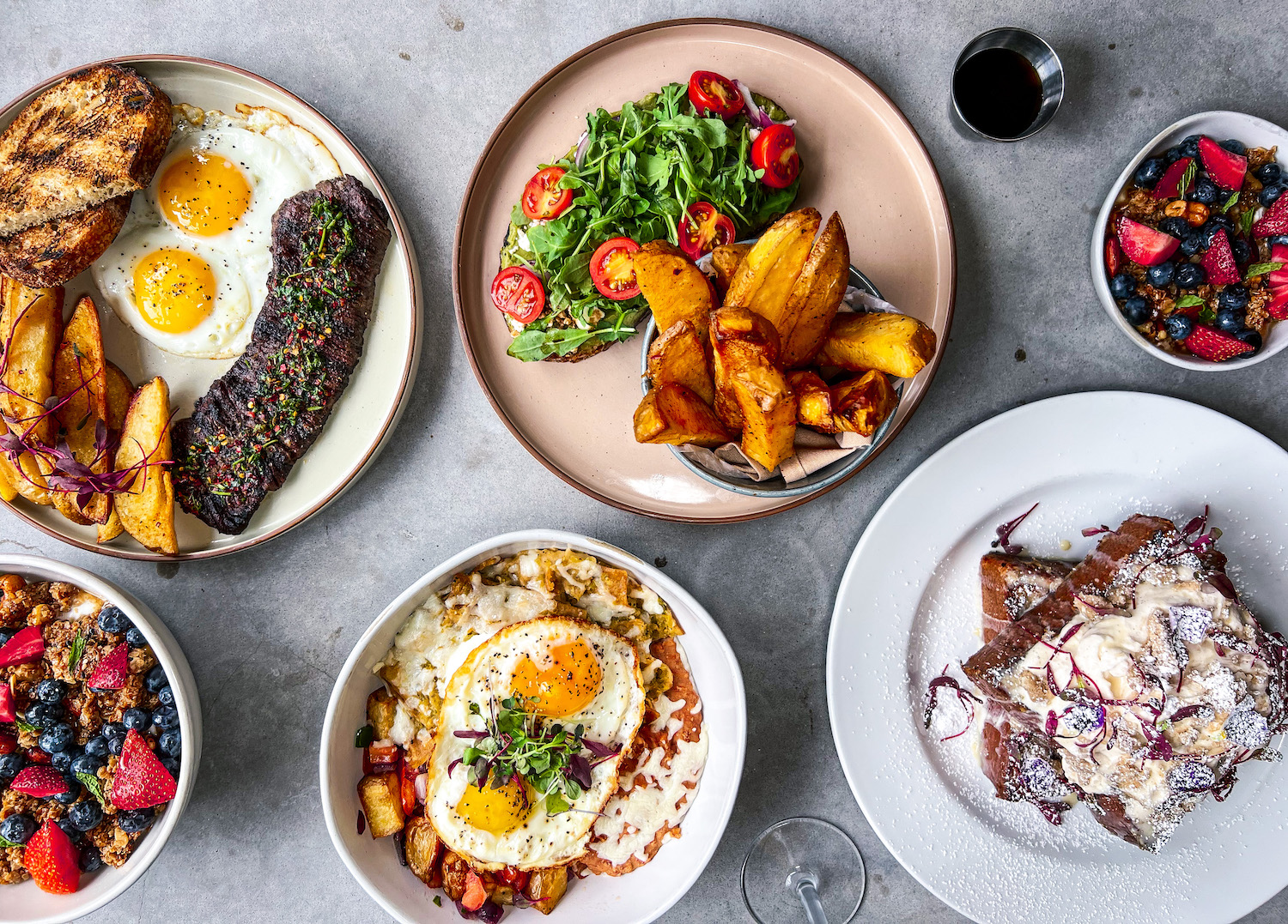 Spread of food on a table from The Duplex