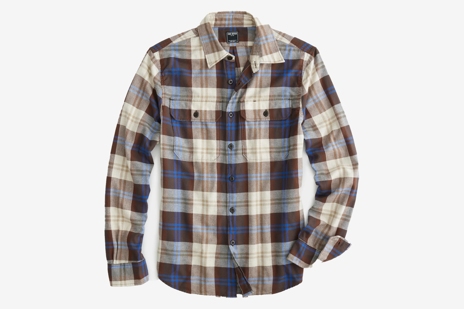 Todd Snyder Brown Plaid Flannel Shirt