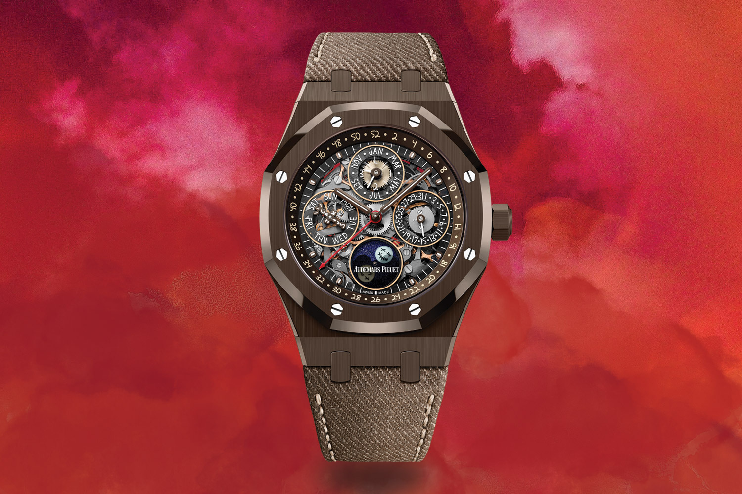 Brown Audemars Piguet Royal Oak Perpetual Calendar Openworked “Cactus Jack”