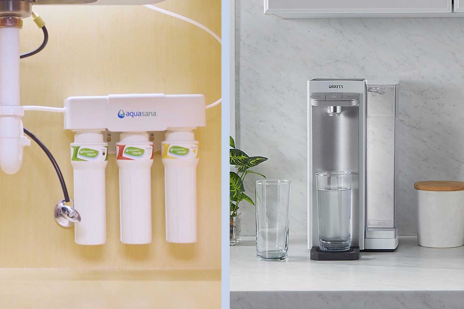 The Aquasana Claryum 3-Stage Max Flow and Brita Hub Water Filters