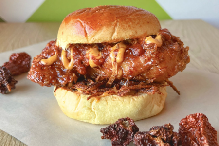 Brine's DNE chicken sandwich.