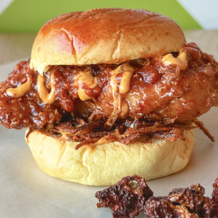 Brine's DNE chicken sandwich.