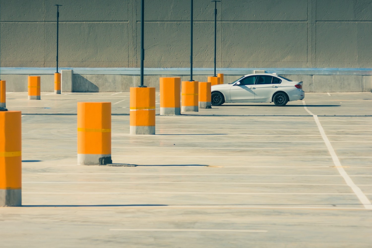 Car in parking lot