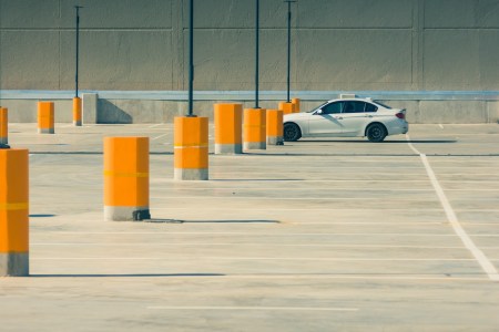 Car in parking lot