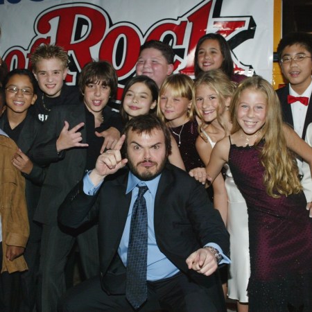 Jack Black and the "School of Rock" cast