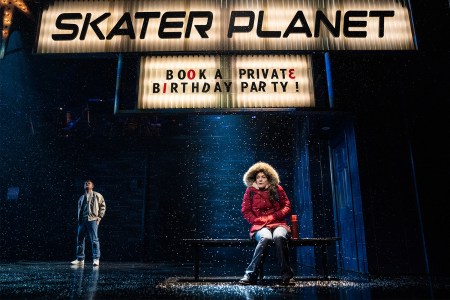 Actors Victoria Clark and Steven Boyer in the Broadway musical "Kimberly Akimbo," which is set to close on April 28, 2024.