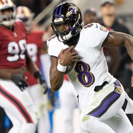 Lamar Jackson of the Baltimore Ravens.