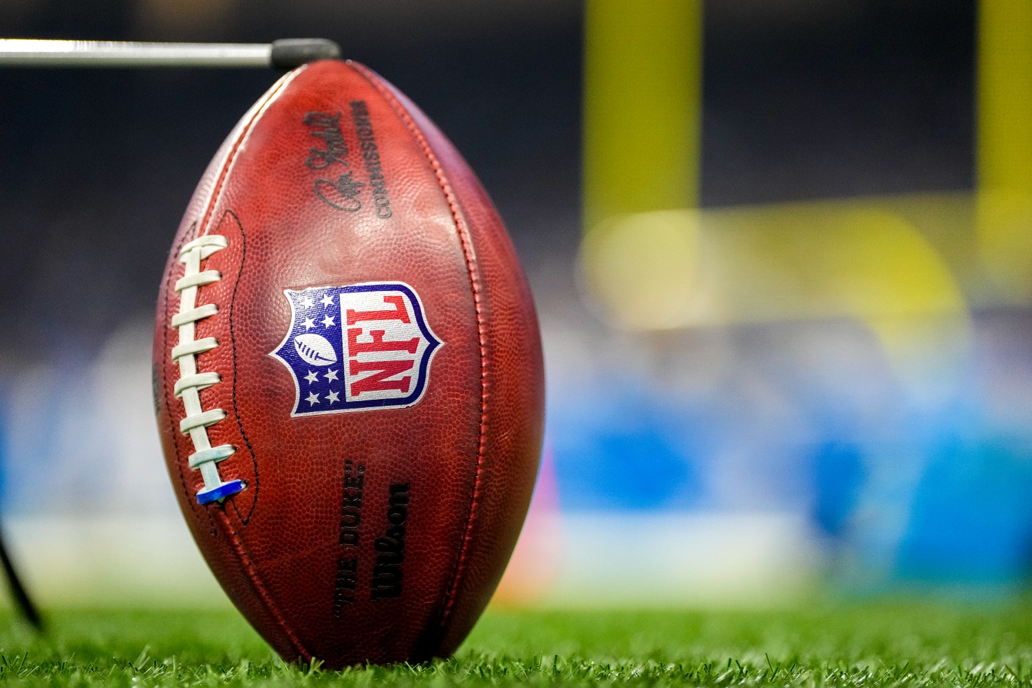 NFL logo on a football