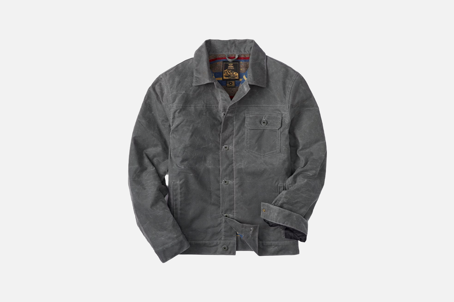 Flint and Tinder Wool-Lined Waxed Trucker Jacket