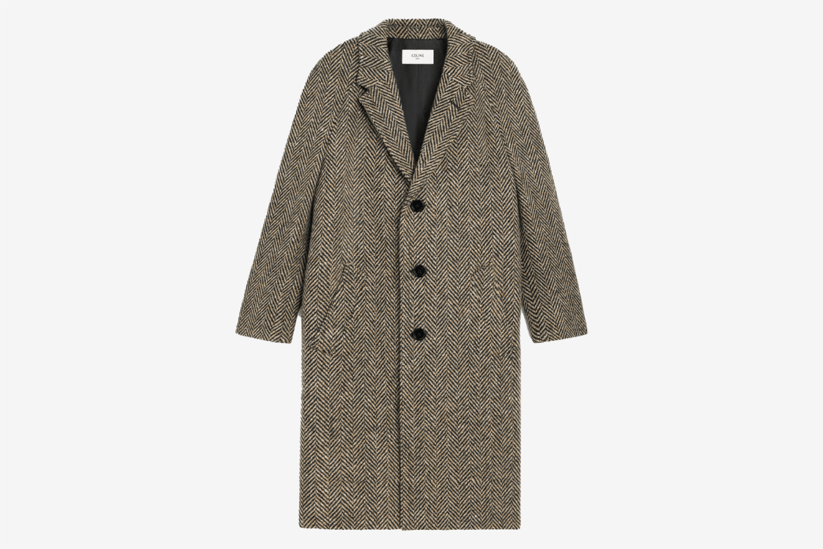 Celine Mac Coat in Herringbone Tweed