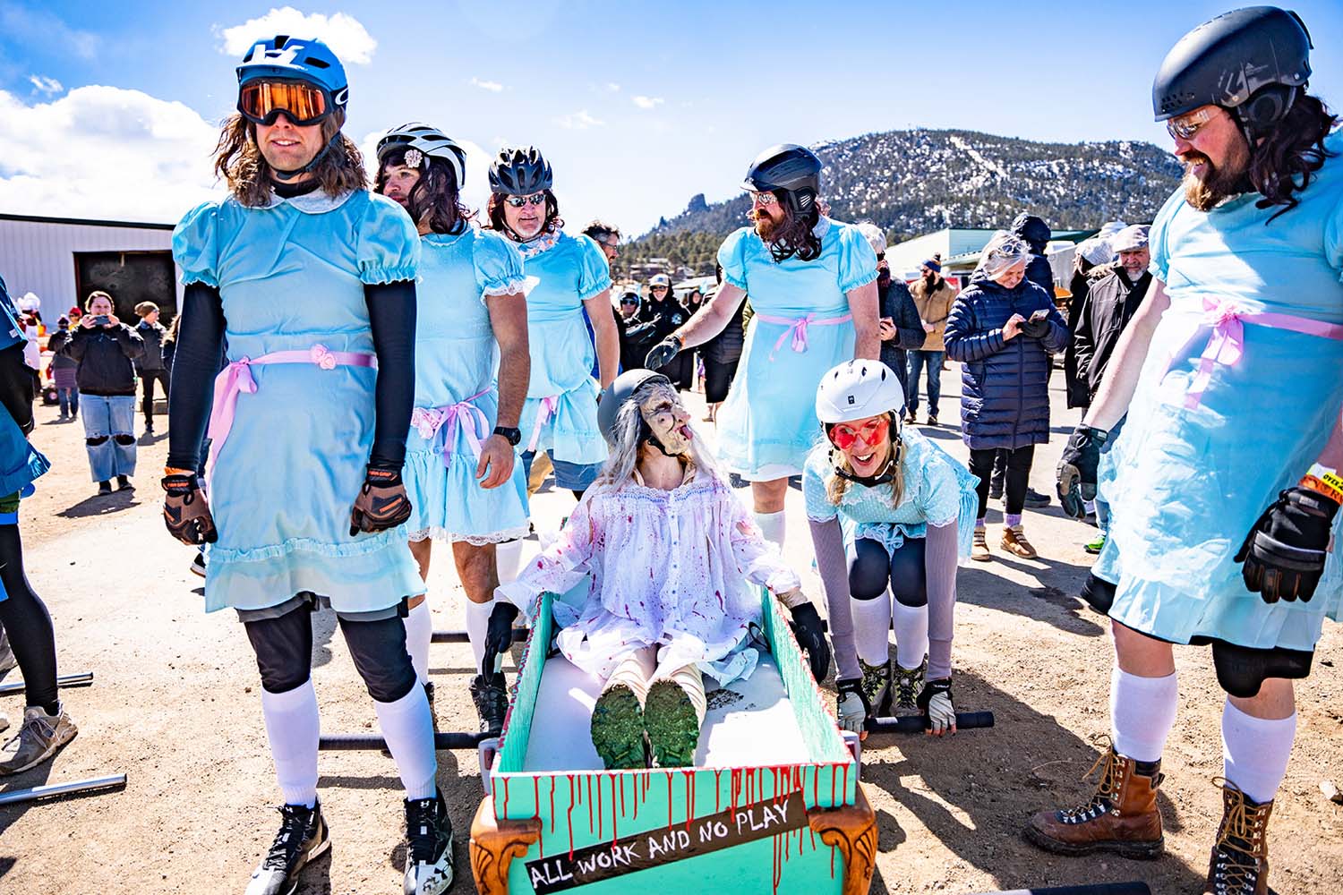 Scenes from the coffin races