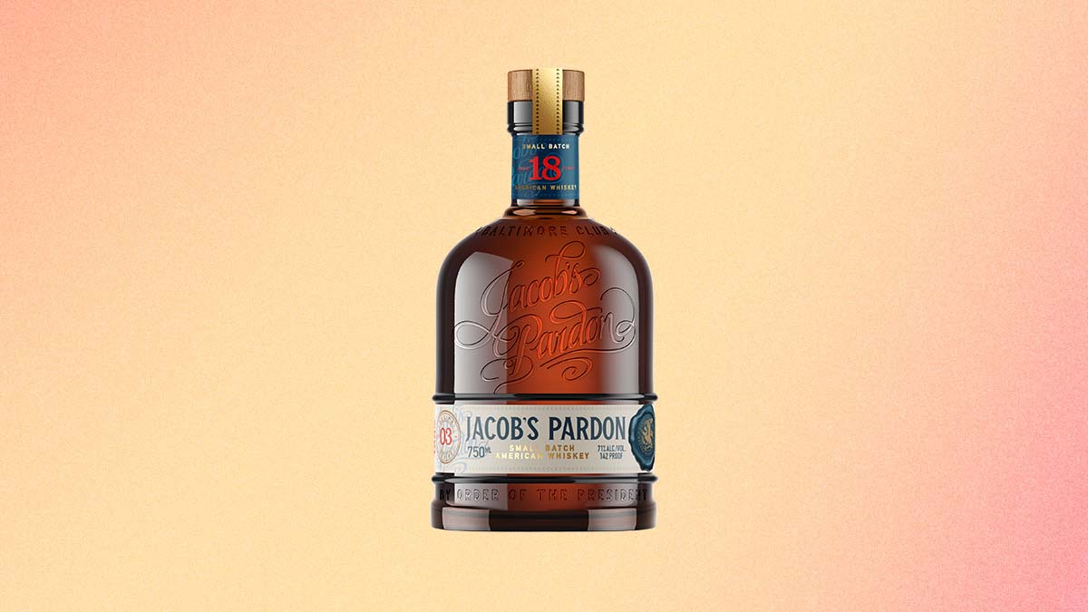 A close-up of the Jacob's Pardon Small Batch #3 bottle