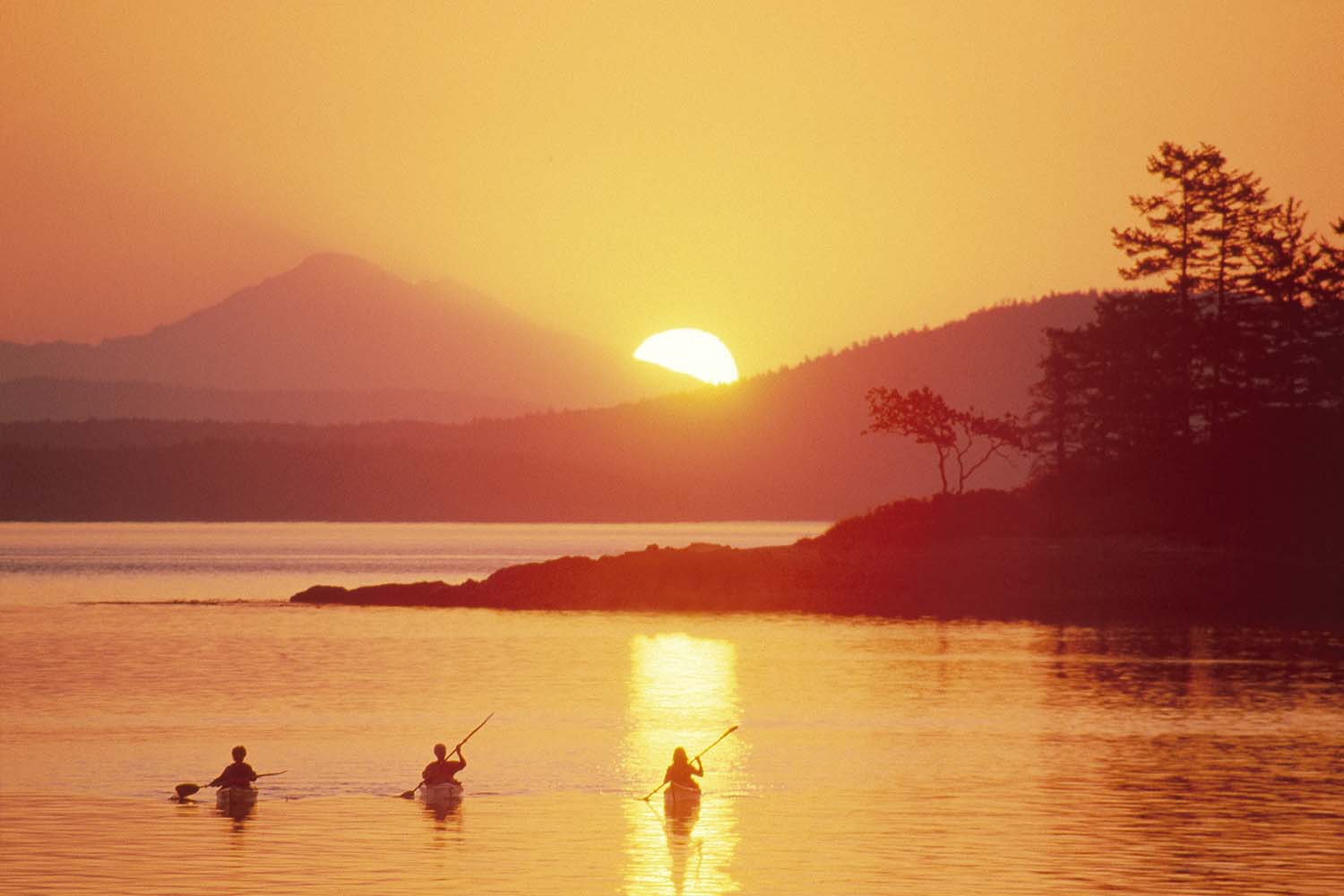 Sunrise off D'Arcy Island