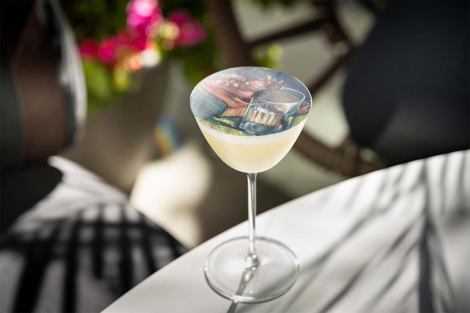 A typically fancy and literary-themed drink at Library By the Sea
