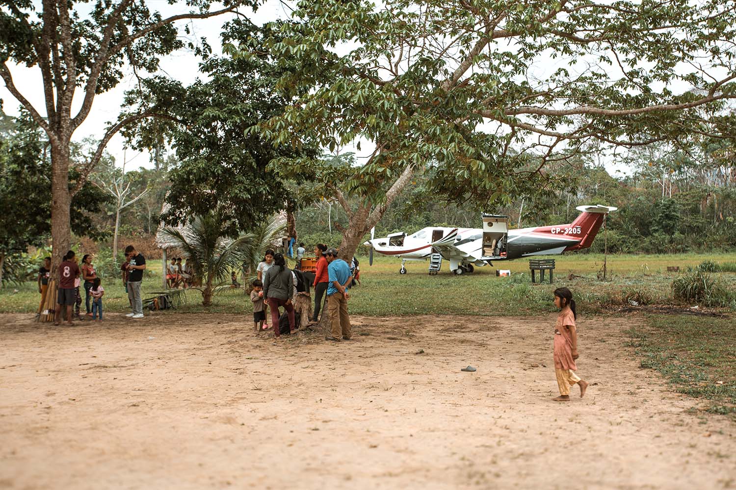 Landing in Pluma