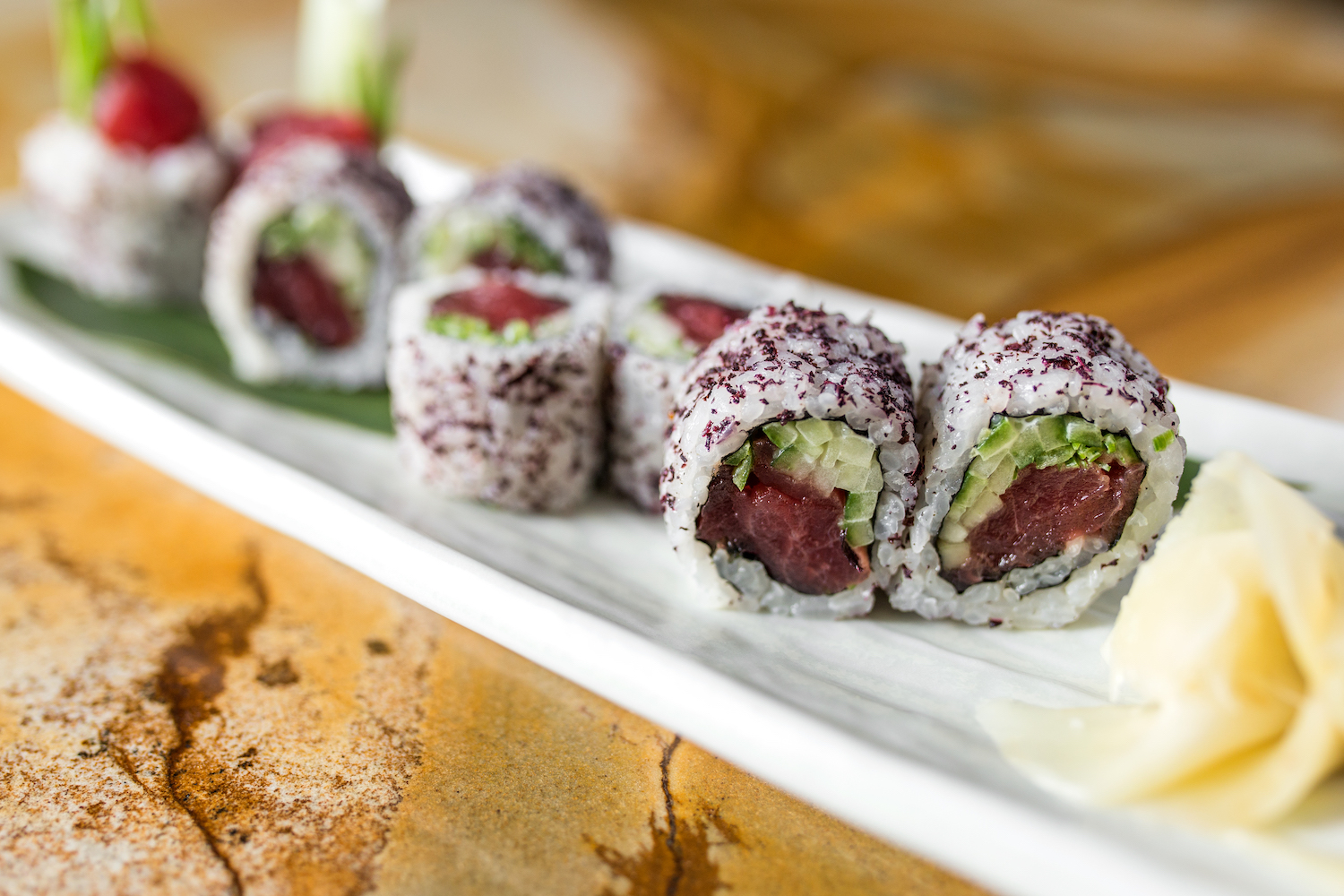Sushi on a plate