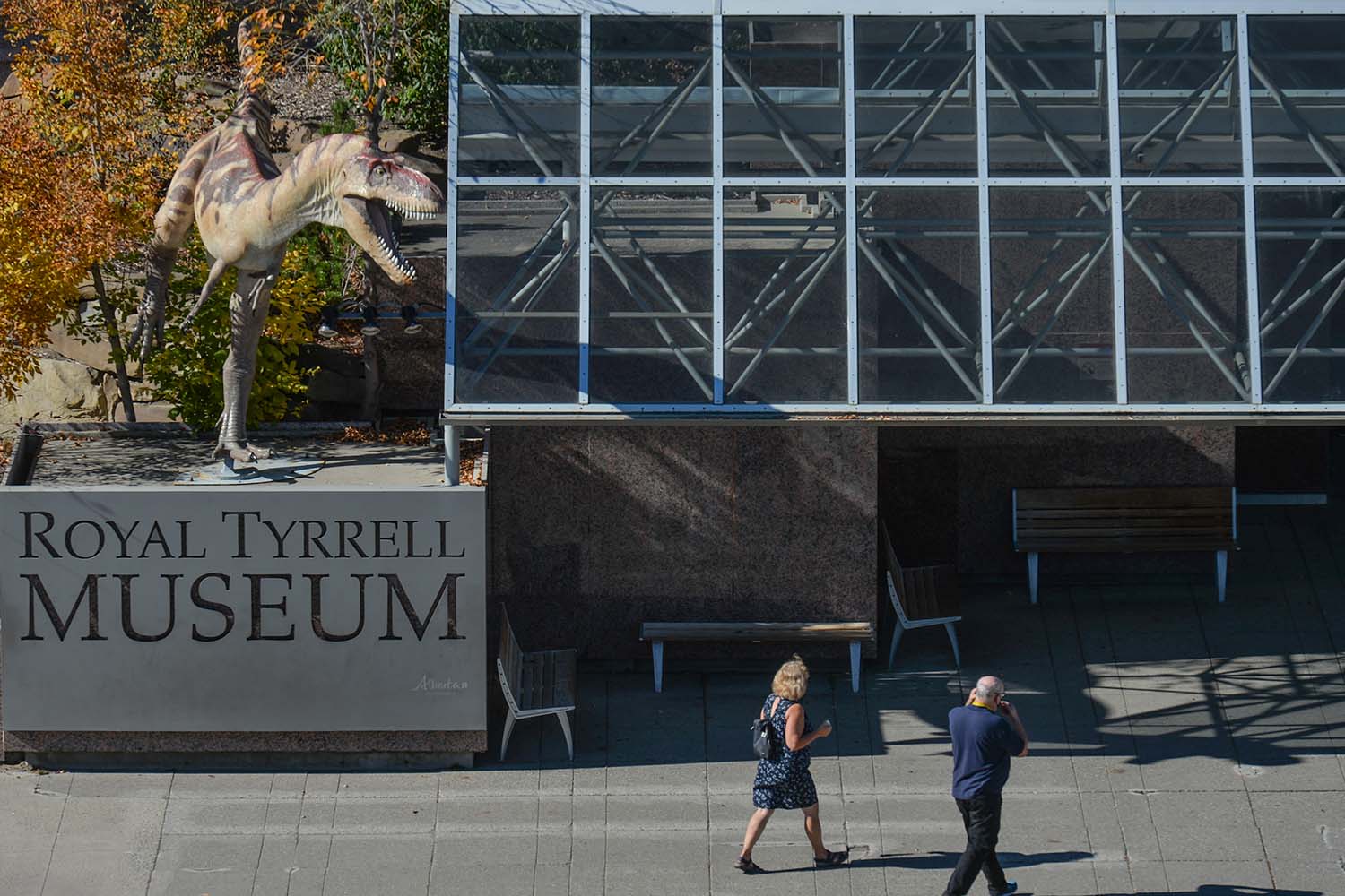 Entrance to the Royal Tyrrell Museum of Palaeontology in Drumheller