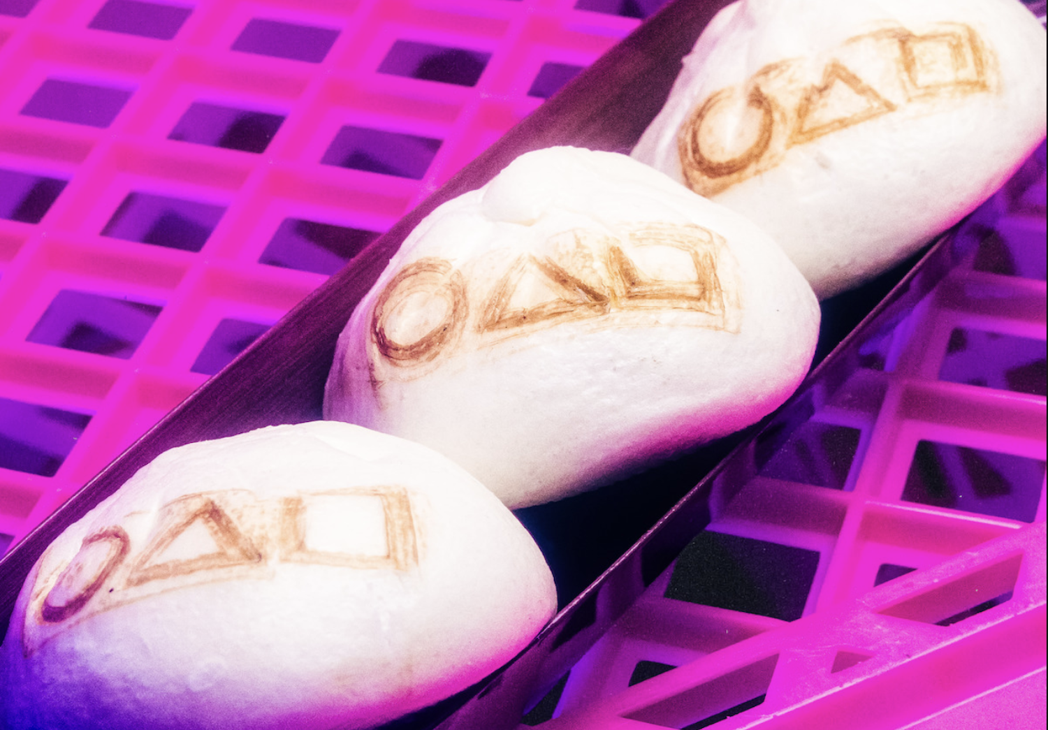Rocks with symbols etched into them