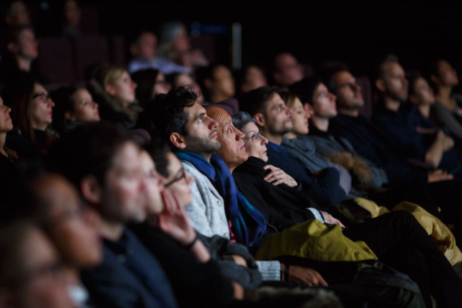 Audience staring at screen