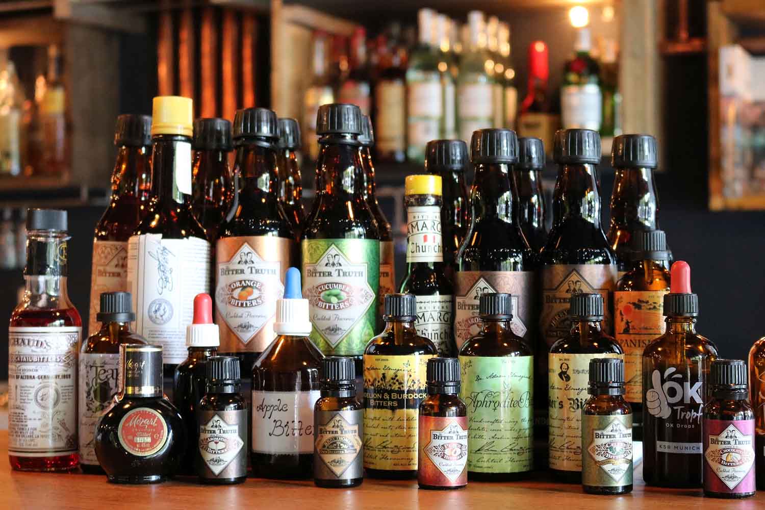 A collection of classic cocktail bitters