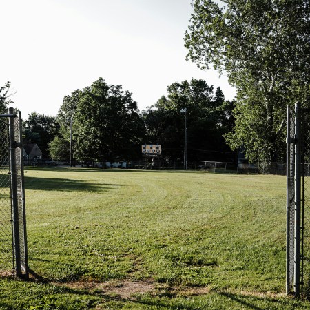 A fence in a field. Fence jumping can bring fitness benefits, even as an adult.