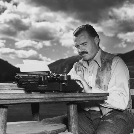 Ernest Hemingway writing