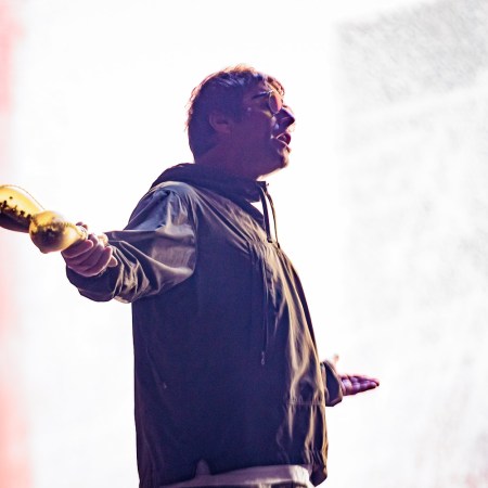 Liam Gallagher of Oasis. The band was recently nominated for the Rock and Roll Hall of Fame, but Gallagher didn't care much.