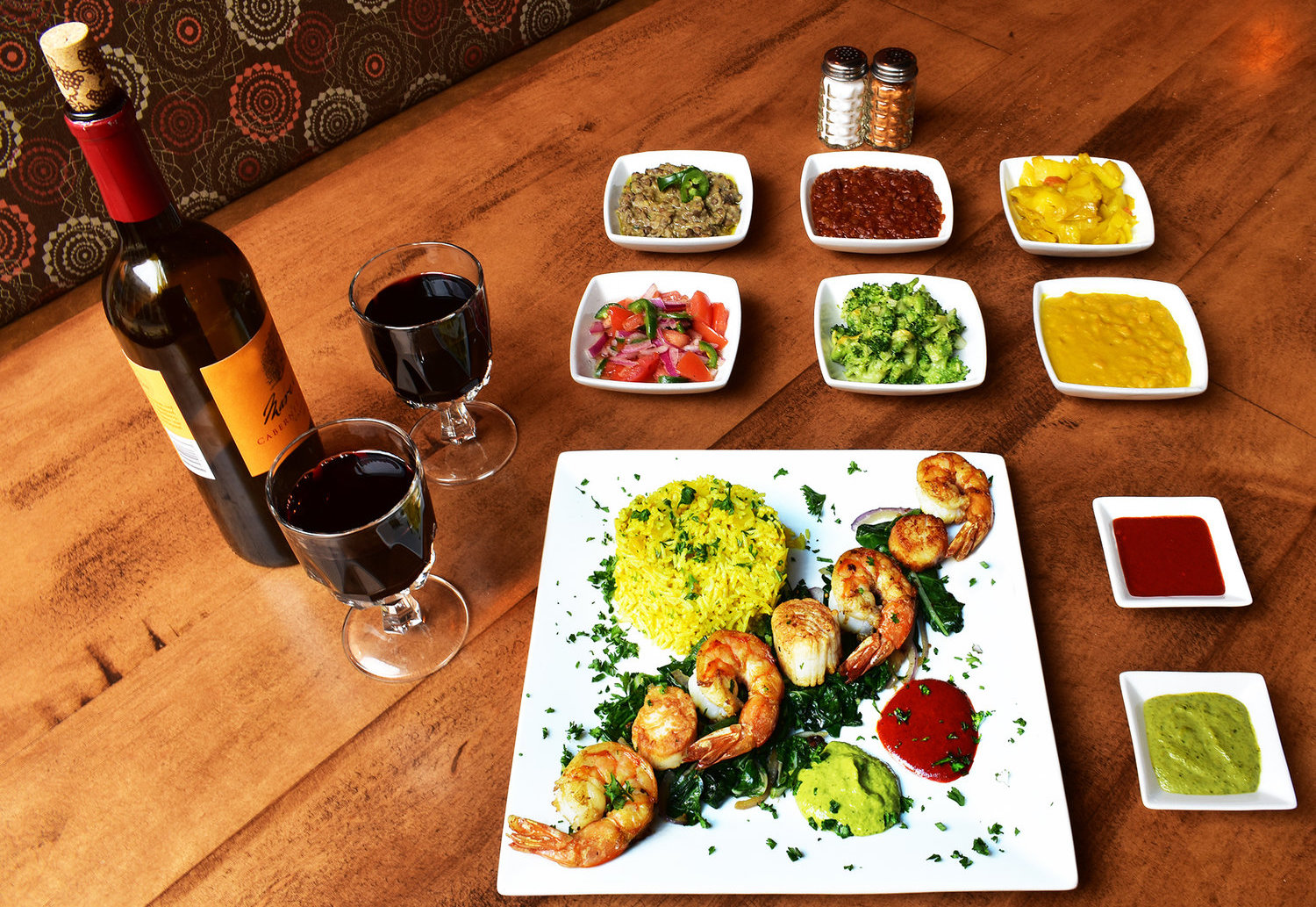 Shrimp and veggies from Letena