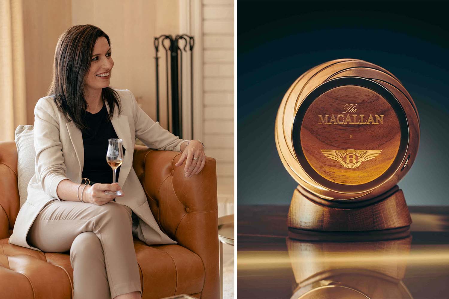 The Macallan Master Blender Kirsteen Campbell; A side view of The Macallan Horizon