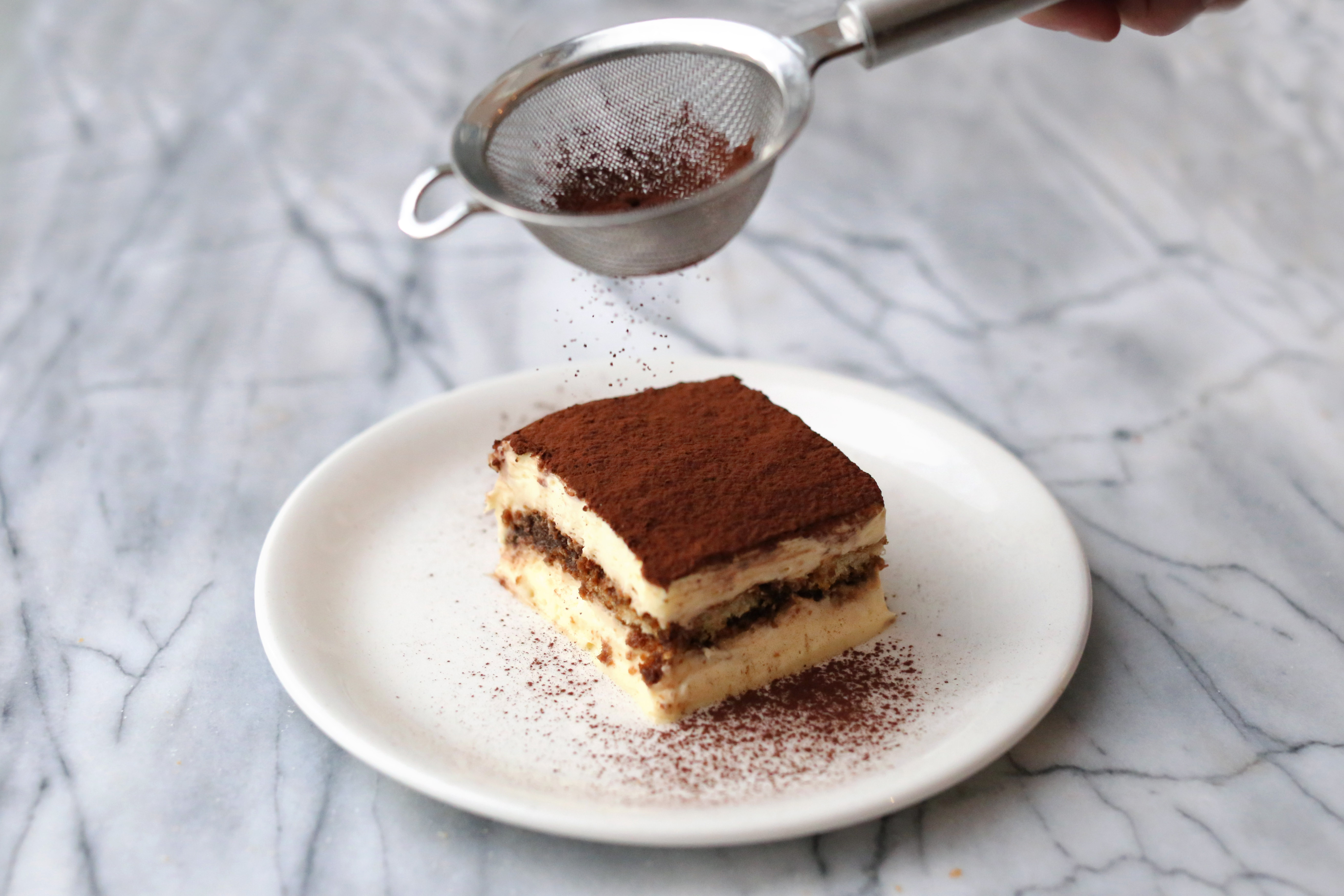 tiramisu on a plate