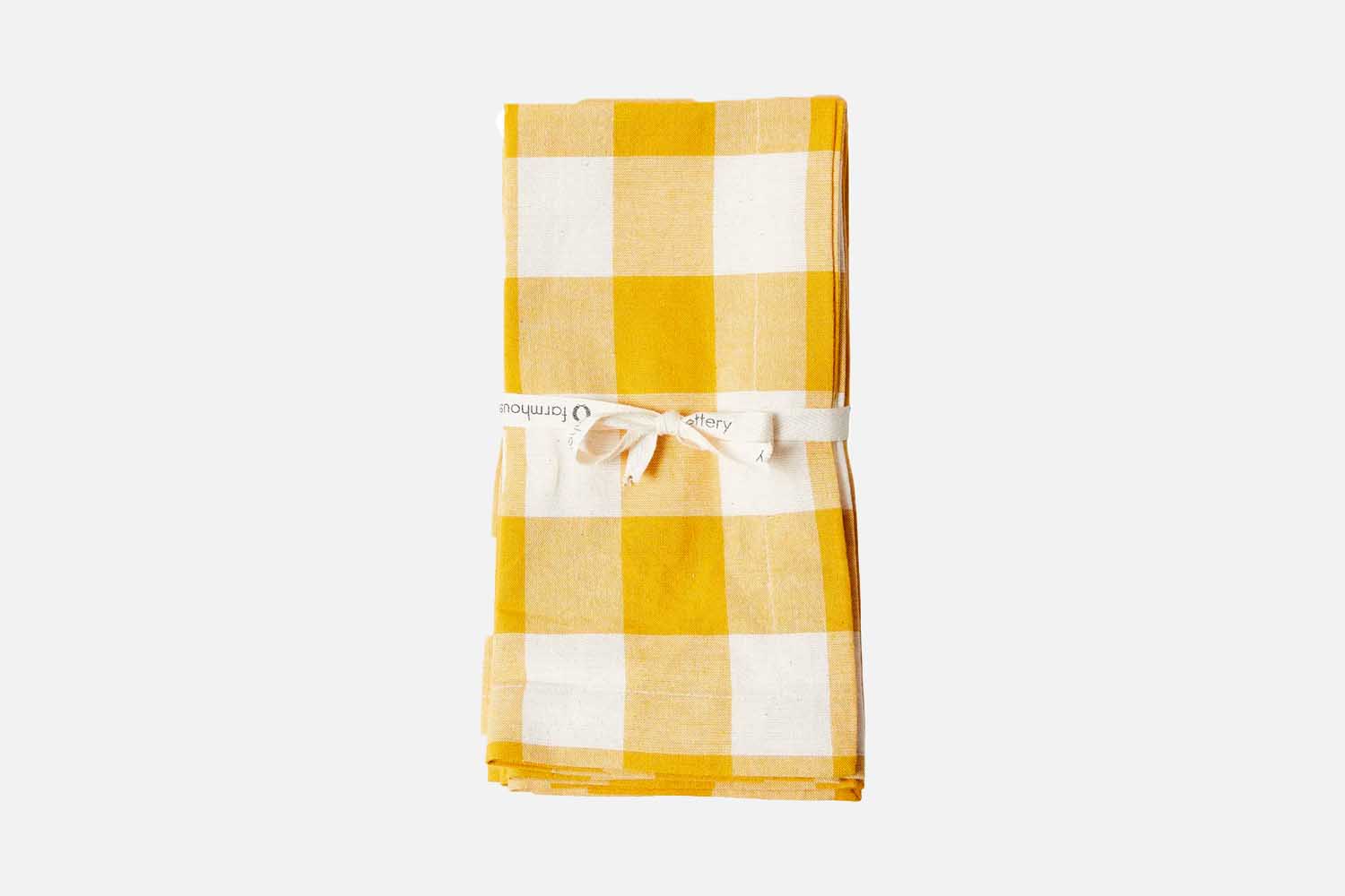 Farmhouse Pottery Set of 4 Farmeru0026amp;#8217;s Gingham Check Napkins