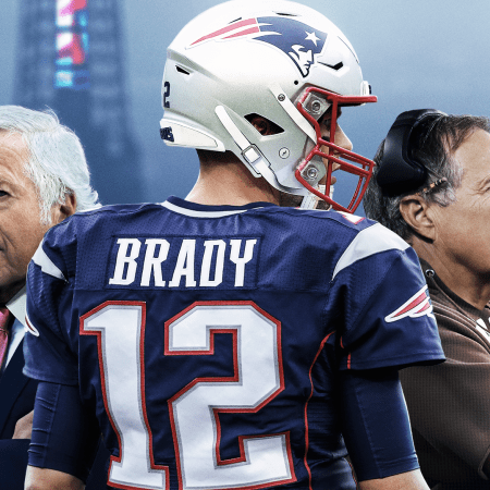 The poster for "The Dynasty: New England Patriots," a new docuseries on Apple TV. We spoke with director Matthew Hamachek.