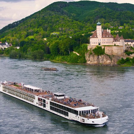 Viking Longship on the Danube River