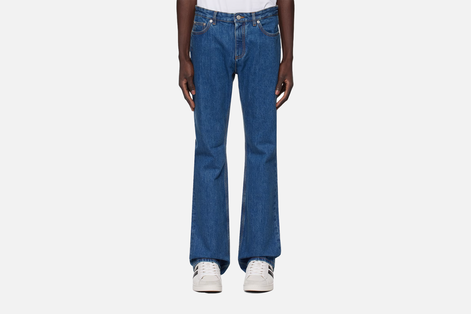 Bally: Blue Five-Pocket Jeans