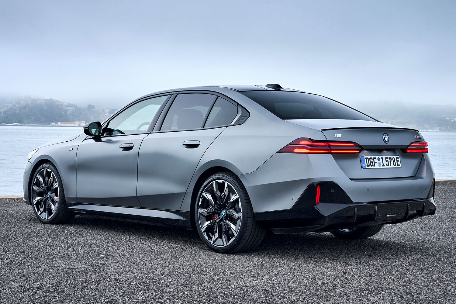 The rear end of the 2024 BMW i5 M60
