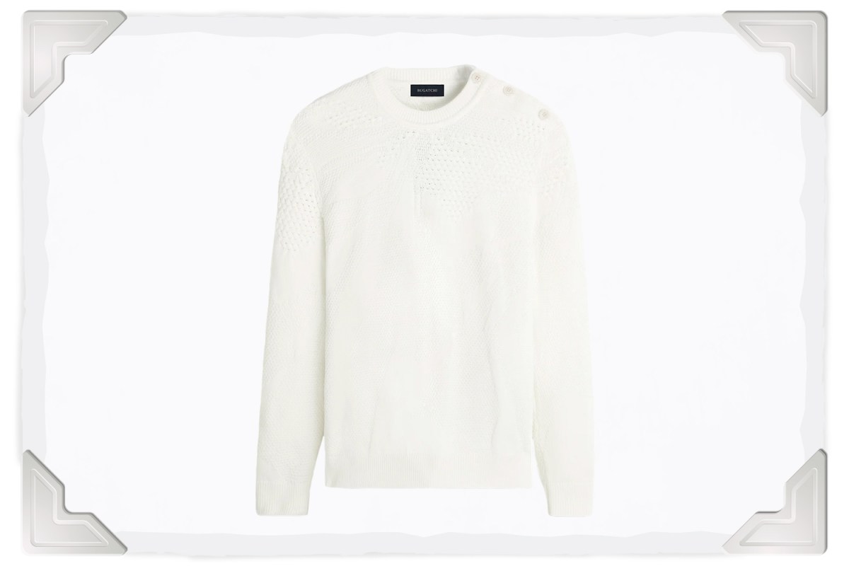Bugatchi Mixed Stitch Crew Neck Sweater