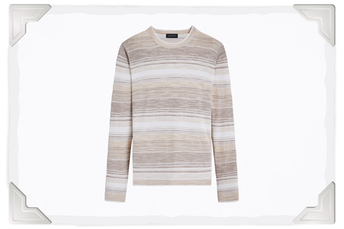 Bugatchi Ombre Stripe Crew Neck Sweater