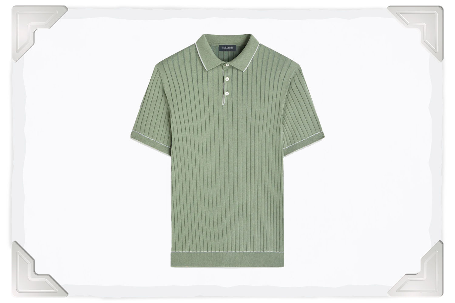 Bugatchi Rib Stitch Short Sleeve Polo Sweater