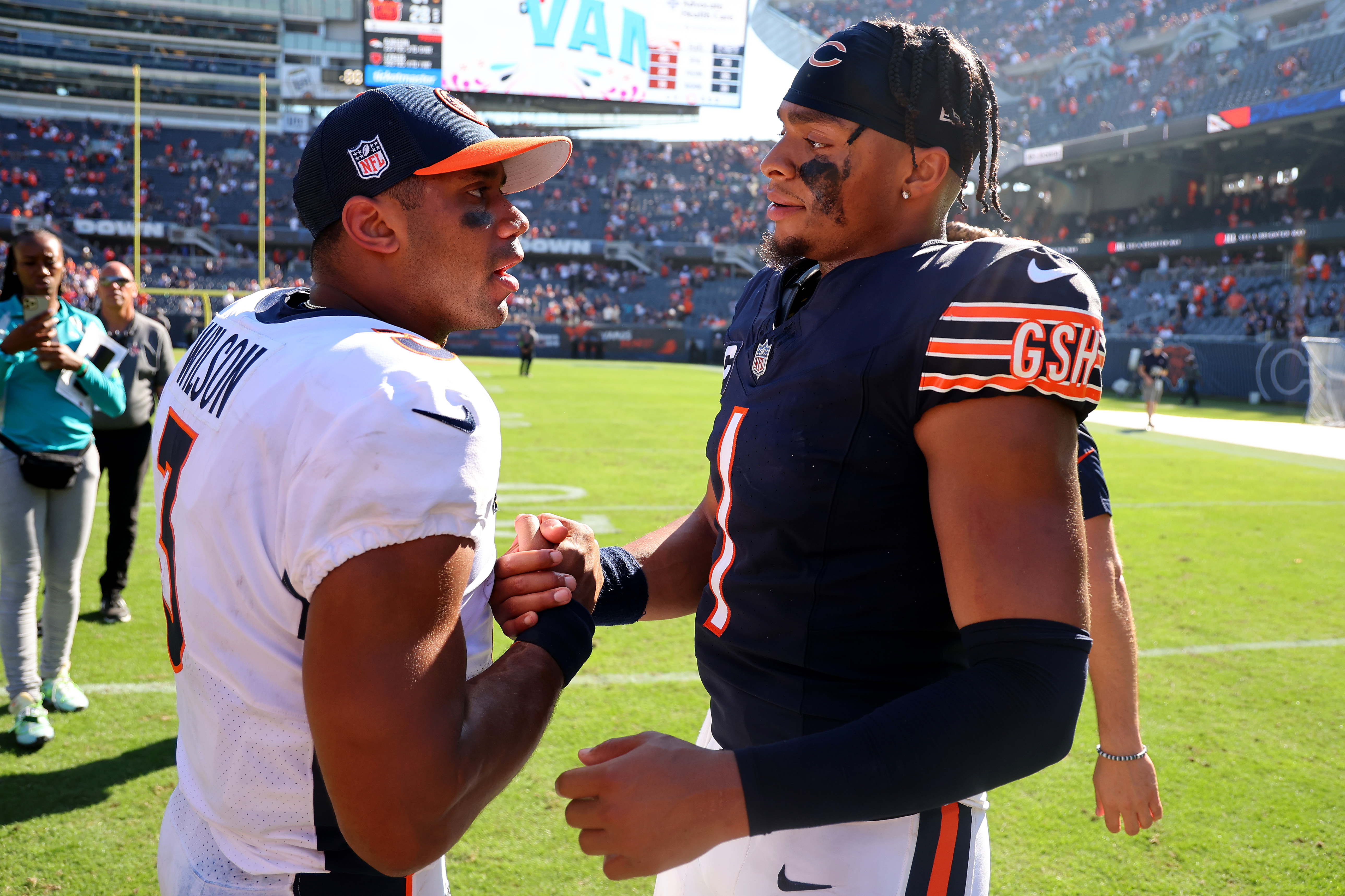Russell Wilson and Justin Fields.