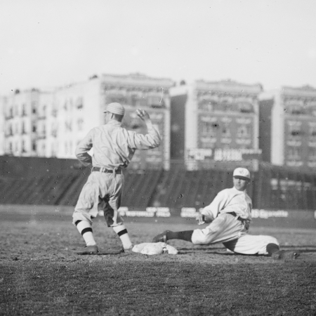 A baseball game at Hilltop Park in New York in 1912.