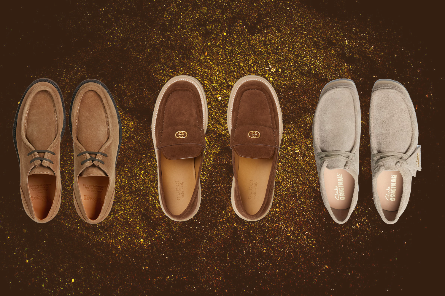 Gucci Loafers, Clarks Wallabees and Velasca Barbees