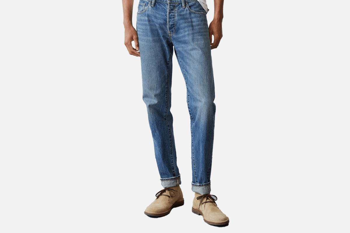 Todd Snyder Slim Selvedge in Worn Wash