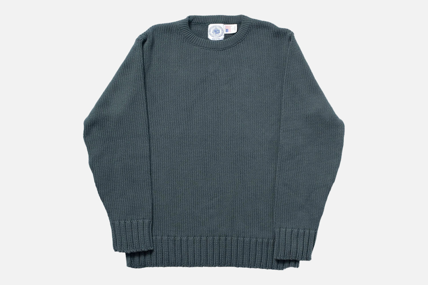 J.Press Chunky Cotton Crew Neck Sweater